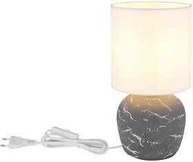 Stolná lampička GLOBO Marble, E14 sivá

 obrázok produktu 3 z 6