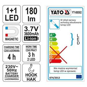 Lampáš YATO magnetická a hákem 

 obrázok produktu 4 z 4
