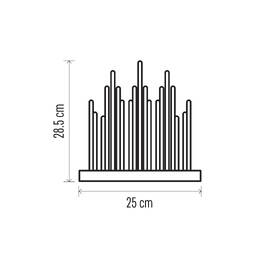 LED dekorácie EMOS 19 LED svietnik strieborný, 28,5 cm, 3x AA, vnútorná, teplá biela, časovač 

 obrázok produktu 4 z 4