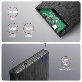 Externý rámček Axagon Aline box 2.5", USB-C 5 Gbps - SATA 6G čierny

 obrázok produktu 5 z 5