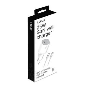 Nabíjačka do siete Celly 1x USB-C GaN, 25 W + USB-C kábel biela

 obrázok produktu 2 z 2