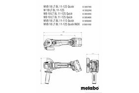 Uhlová brúska akumulátorová Metabo W 18 LT BL 11-125 (bez batérie) 613052840 

 obrázok produktu 6 z 6