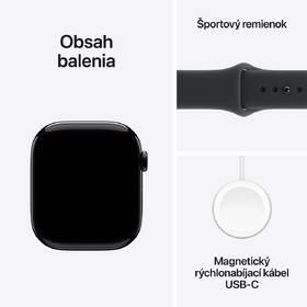 Inteligentné hodinky Apple GPS 46mm klavírne čierny hliník - čierny športový remienok - S/M 

 obrázok produktu 7 z 7