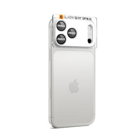 Ochranné sklo šošovky fotoaparátu Spigen tR EZ Fit Optik Pro XL na Apple iPhone 17 Pro strieborné

 obrázok produktu 4 z 15