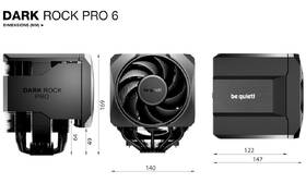 Chladič CPU be quiet! Dark Rock Pro 6, 135 + 120 mm PWM fan čierny

 obrázok produktu 9 z 9