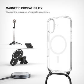 Kryt na mobil FIXED MagPure Neck s čiernou šnúrkou na krk na Apple iPhone 17 priehľadný

 obrázok produktu 2 z 8