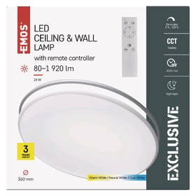 LED stropné svietidlo EMOS Alvi, kruh, 24W, stmievateľné, CCT biele

 obrázok produktu 2 z 2