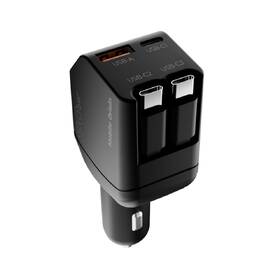 Adaptér do auta Mobile Origin CA22 90W, USB-C + USB-A, 2x USB-C kábel čierny

 obrázok produktu 2 z 13