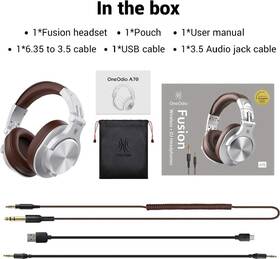 Slúchadlá OneOdio Fusion A70 strieborná/hnedá

 obrázok produktu 3 z 6