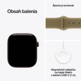 Inteligentné hodinky Apple GPS 42 mm tmavo bronzový hliník, olivový športový remienok - M/L 

 obrázok produktu 6 z 6