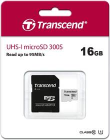 Pamäťová karta Transcend 300S microSDHC 16GB UHS-I U1 (95R/10W) + adapter 

 obrázok produktu 2 z 2