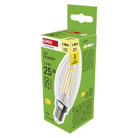 LED žiarovka EMOS Filament sviečka, 1,8 W, E14, teplá biela 

 obrázok produktu 6 z 7