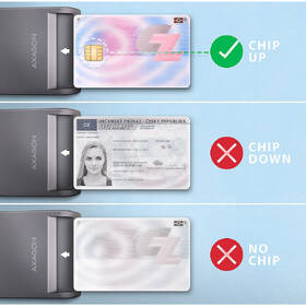 Čítačka eObčianok Axagon Smart card FlatReader / USB 2.0 / 1,2m sivá

 obrázok produktu 5 z 5