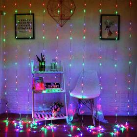 Vianočné osvetlenie ColorWay vnútorné, 300 LED, 3× 3m, 220–240V AC, viacfarebné 

 obrázok produktu 3 z 5