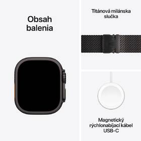 Inteligentné hodinky Apple GPS + Cellular 49mm čierny titán - milánsky ťah čierny titán - L 

 obrázok produktu 8 z 8