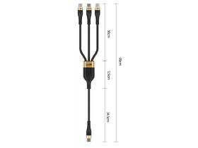Kábel WG 3v1 USB-C x 3x USB-C 130W 1,5m čierny

 obrázok produktu 2 z 3