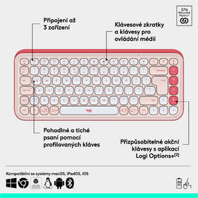 Klávesnica Logitech POP ICON, US layout ružová

 obrázok produktu 6 z 10