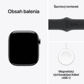 Inteligentné hodinky Apple GPS + Cellular 42mm bridlicovo sivý titán - čierny športový remienok - M/L 

 obrázok produktu 8 z 8