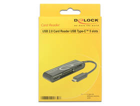 Čítačka pamäťových kariet DeLock USB-C/SD, micro SD, xD, MS, CF čierna

 obrázok produktu 1 z 1