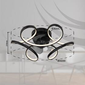 LED stropné svietidlo GLOBO LORIS 03638, s ventilátorom čierne

 obrázok produktu 7 z 7