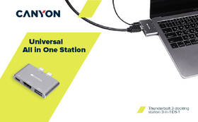 Dokovacia stanica Canyon DS-1 3v1 Thunderbolt 3 - Apple Mackbook sivá

 obrázok produktu 12 z 14