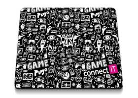 Podložka pod myš Connect IT Doodle malá, 32 x 26 cm čierna/biela

 obrázok produktu 1 z 5