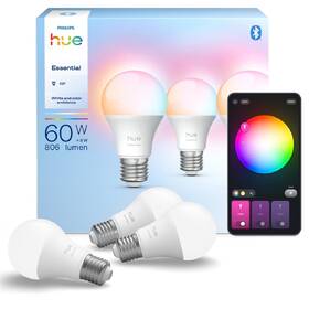 Inteligentná žiarovka Philips Essential Bluetooth, 8 W, A60, E27, White and Color Ambiance (3 ks) 

 obrázok produktu 2 z 8