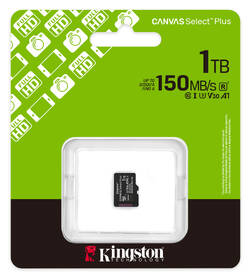 Pamäťová karta Kingston Canvas Select Plus MicroSDXC 1TB UHS-I U3 (R150/W30) čierna

 obrázok produktu 2 z 2