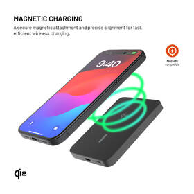 Powerbank FIXED MagZen 5 Crystal s Qi2 a MagSafe, 5000 mAh čierny

 obrázok produktu 2 z 11