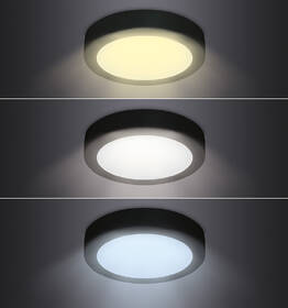 LED stropné svietidlo Solight CCT, prisadené, 18 W, 900 lm, okrúhle čierne

 obrázok produktu 6 z 9