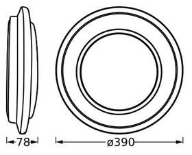LED stropné svietidlo LEDVANCE ORBER 390MM 24W BK 

 obrázok produktu 4 z 5