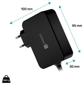 Sieťový adaptér Connect IT C-Power USB-C PD 140 W čierny

 obrázok produktu 1 z 3