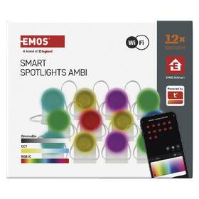 Bodové svietidlo EMOS GoSmart, 7 W, RGBIC+CCT (12 ks) biele

 obrázok produktu 6 z 8