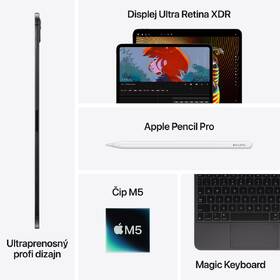 Tablet Apple iPad Pro 11" M5 Wi‑Fi + Cellular 1 TB štandardné sklo - strieborný 

 obrázok produktu 7 z 8
