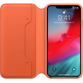 Puzdro na mobil flipové Apple Leather Folio pro iPhone Xs Max - temně oranžové 

 obrázok produktu 1 z 2