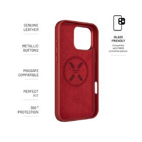 Kryt na mobil FIXED MagLeather s podporou MagSafe na Apple iPhone 16 Pro Max červený

 obrázok produktu 3 z 3