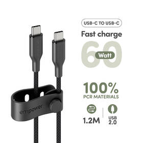 Kábel PanzerGlass empower USB-C/USB-C, 1,2m čierny

 obrázok produktu 3 z 5