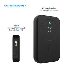 Powerbank FIXED MagZen (2nd gen.) s bezdrôtovým nabíjaním a podporou MagSafe, 10 000 mAh čierny

 obrázok produktu 3 z 8