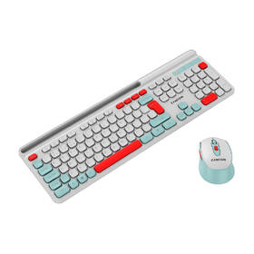 Klávesnica s myšou Canyon HSET-W5 bezdrôtový set, CZ layout biela

 obrázok produktu 1 z 4