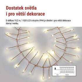 LED reťaz EMOS na cívce, nano, měděný, 19,2 m, venkovní i vnitřní, teplá bílá, časovač medený

 obrázok produktu 3 z 6