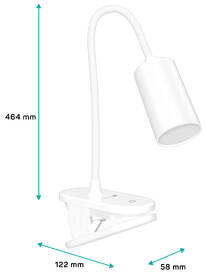 Stolná lampa Connect IT Clip 2 biela

 obrázok produktu 3 z 5