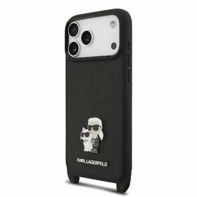 Kryt na mobil Karl Lagerfeld Saffiano Crossbody Popruh Metal Karl and Choupette na Apple iPhone 18 Pro Max čierny

 obrázok produktu 3 z 7