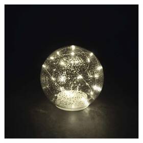 LED dekorácie EMOS vianočná sklenená guľa – zlatá, 15 cm, 20LED, teplá biela, časovač 

 obrázok produktu 4 z 4