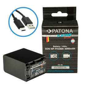 Batéria PATONA pre foto Sony NP-FV100 3090mAh Li-Ion Platinum, USB-C čierna

 obrázok produktu 1 z 4