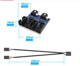 Adaptér AKASA Internal 1-to-4 USB 2.0 Splitter Hub Cable čierny

 obrázok produktu 3 z 3