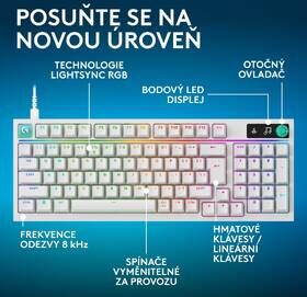 Klávesnica Logitech G316 X 98, US INT'L layout biela

 obrázok produktu 11 z 18