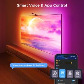 LED pásik Govee Smart LED podsvietenie, RGBICW, Netflix TV 55-65 

 obrázok produktu 2 z 7