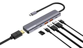 USB Hub Canyon DS-17 6in1 4k USB-C sivý

 obrázok produktu 2 z 11