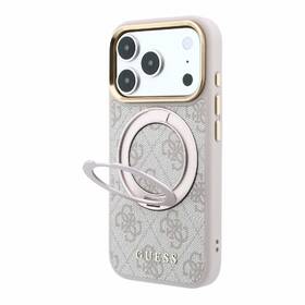 Kryt na mobil Guess PU 4G Ring Stand MagSafe na Apple iPhone 18 Pro ružový

 obrázok produktu 4 z 6