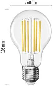 LED žiarovka EMOS Filament klasik, 7,2 W, 1521lm, E27, teplá biela 

 obrázok produktu 13 z 13